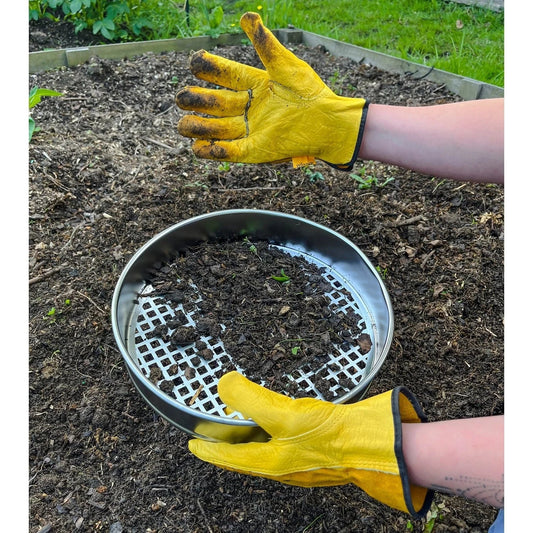 aleccur Heavy Duty Garden Riddle, 30cm Potting Sieve, Mesh Soil/Compost Sift