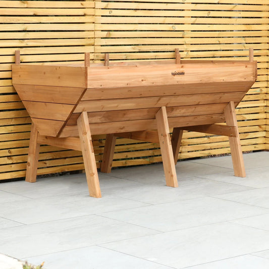 aleccur Raised Wooden Garden Bed Planter, Plants & Vegetable/Herb Box, Large 150cm