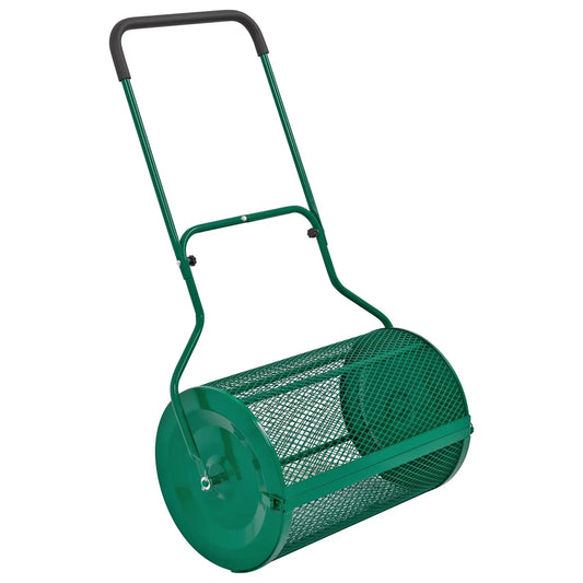 aleccur 76L Lawn Compost Spreader Top Dress Soil/Fertiliser/Seed Heavy Duty Garden Roller