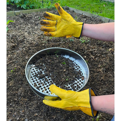 aleccur Heavy Duty Garden Riddle, 30cm Potting Sieve, Mesh Soil/Compost Sift