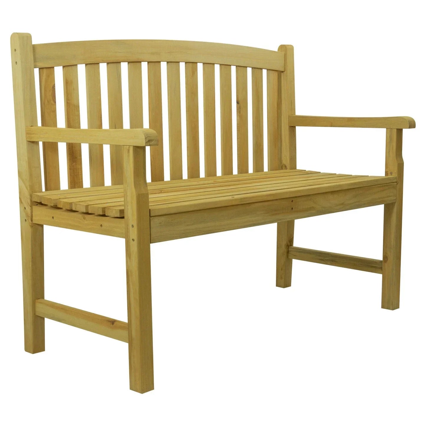 aleccur Narford Outdoor Wooden 2 Seater Bench Garden Patio Furniture