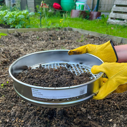 aleccur Heavy Duty Garden Riddle, 30cm Potting Sieve, Mesh Soil/Compost Sift