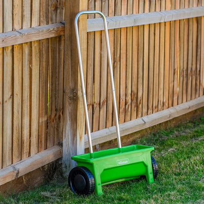aleccur 12L Garden Lawn Seed/Fertiliser Spreader Grass Weed Feed Salt Gritter