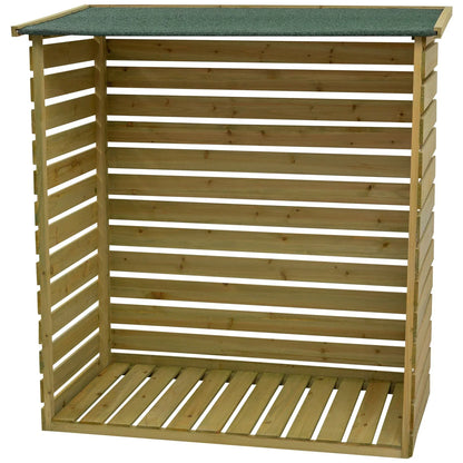 aleccur Treated Wooden Heavy Duty Log Store Garden Storage Shed