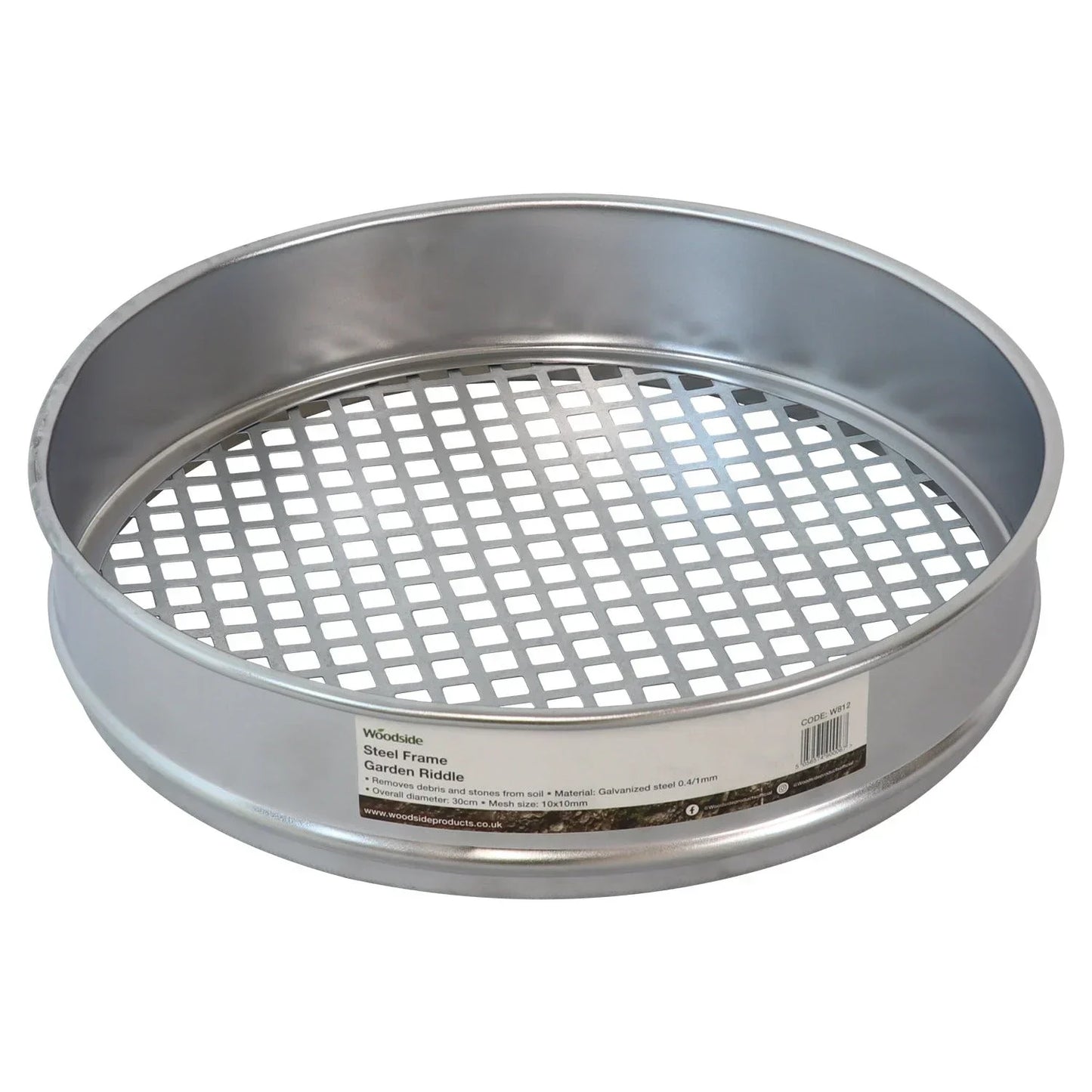 aleccur Heavy Duty Garden Riddle, 30cm Potting Sieve, Mesh Soil/Compost Sift
