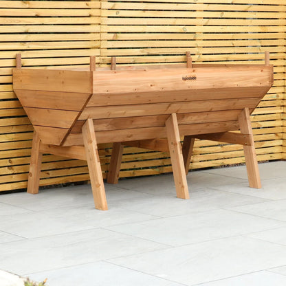 aleccur Raised Wooden Garden Bed Planter, Plants &amp; Vegetable/Herb Box, Large 150cm